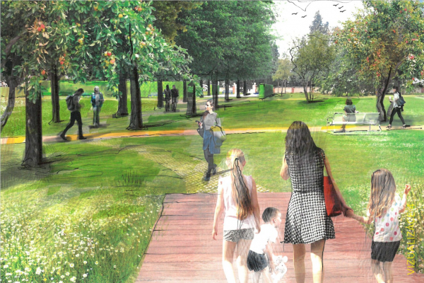 Lesopark před řečkovickým hřbitovem