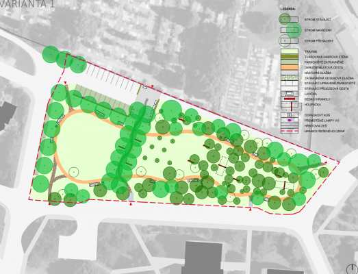 Lesopark před řečkovickým hřbitovem